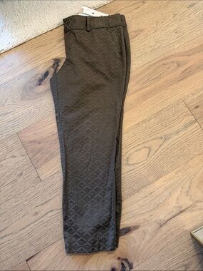 Diamond Textured Brown Dress Pants
